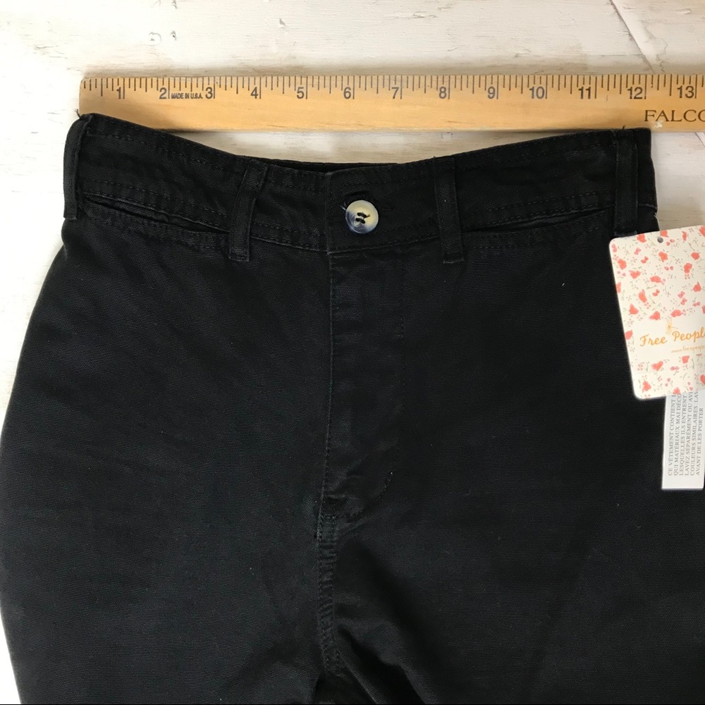 Free People Patti Crop High Waist Black Pant 24 - Picture 7 of 8